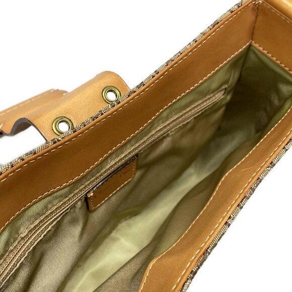 Auth DIOR/ChristianDior Street Chic, Trotter - Beige Brown Jacquard Leather - Picture 13 of 16